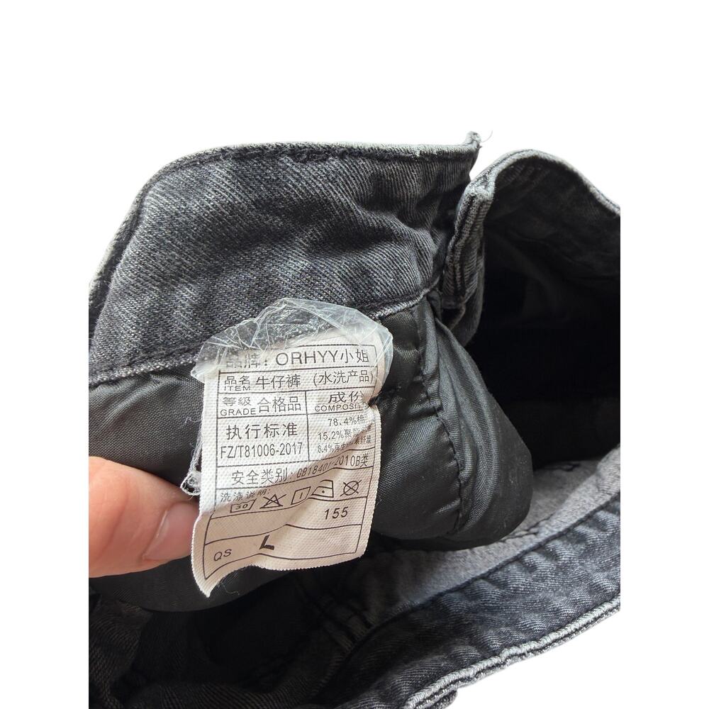 Y2K Gothic Grunge Vintage Casual High Waist Loose Pink Cross Zipper Trim Jean 29 - Picture 9 of 9
